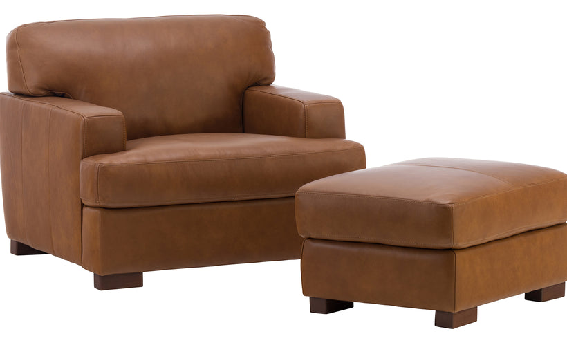 Brema Leather Ottoman